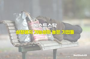 상장폐지 가능성이 높은 기업들