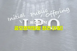 6월 공모주 일정