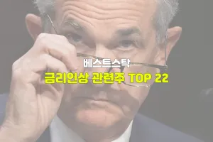 금리인상 관련주 TOP 22